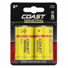 COAST Industrial Performance D Cell Battery 2 pack