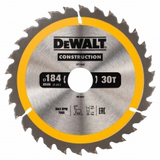 DEWALT DT1942 184x30mm 30T Construction Circular Saw Blade AC