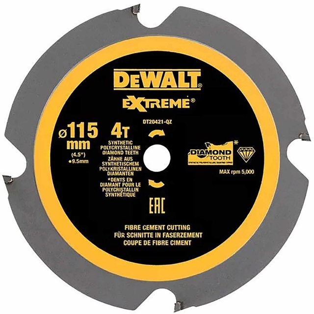 DEWALT DEWALT DT20421 115mm x 9.5mm 4T PCD Saw Blade