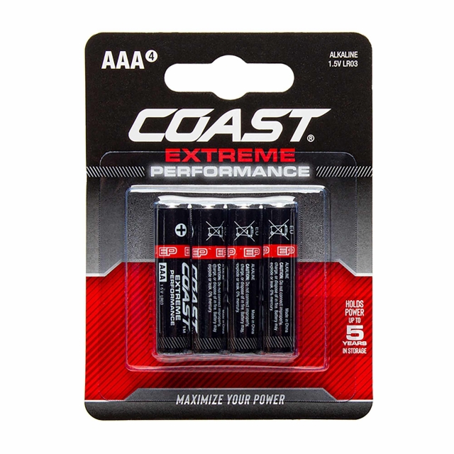 COAST COAST Extreme Performance AAA Batteries 4 pack