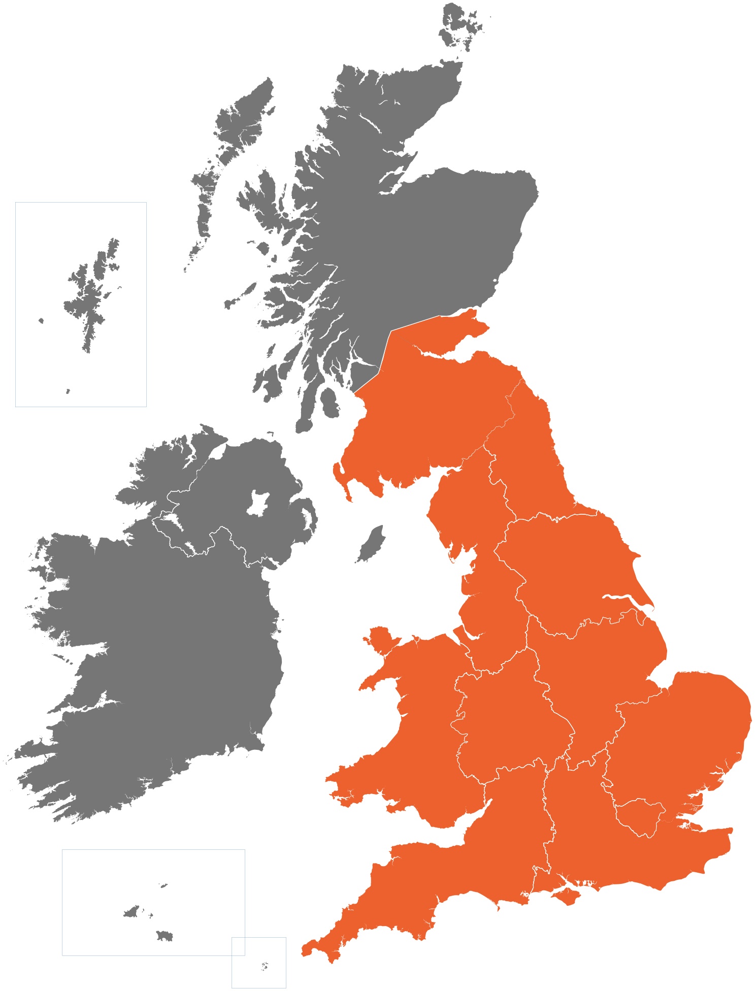 UK delivery map 
