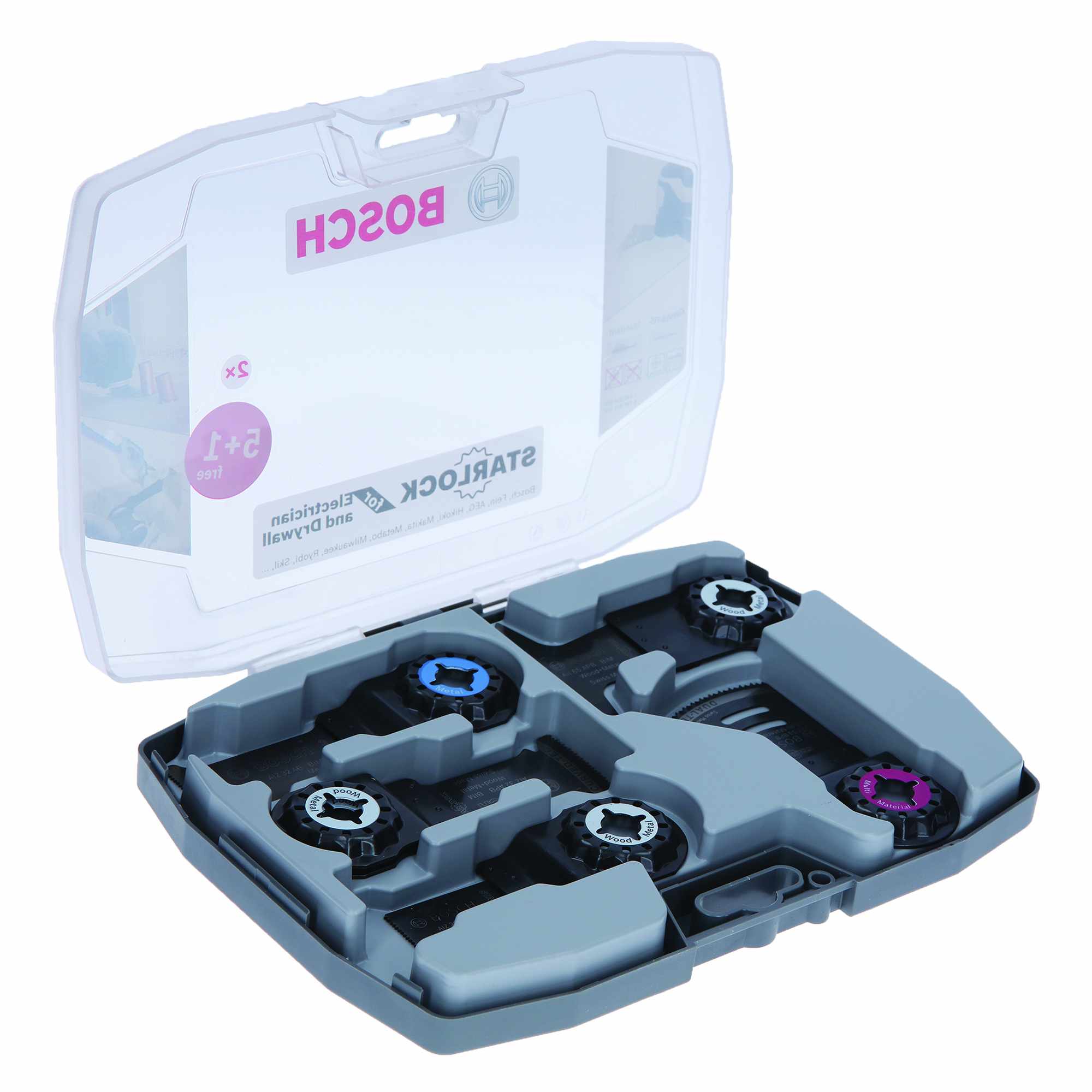 BOSCH 2608664622 6 piece Electrician & Drywall Multitool Blade Set