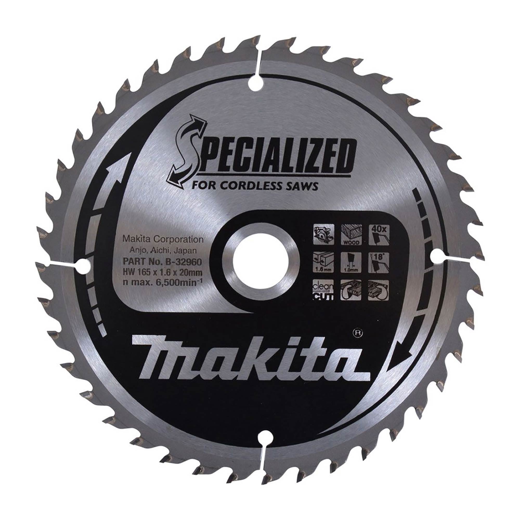 MAKITA B-40303 136mm x 20mm 50T TCT Blade - Aluminium - ToolStore UK