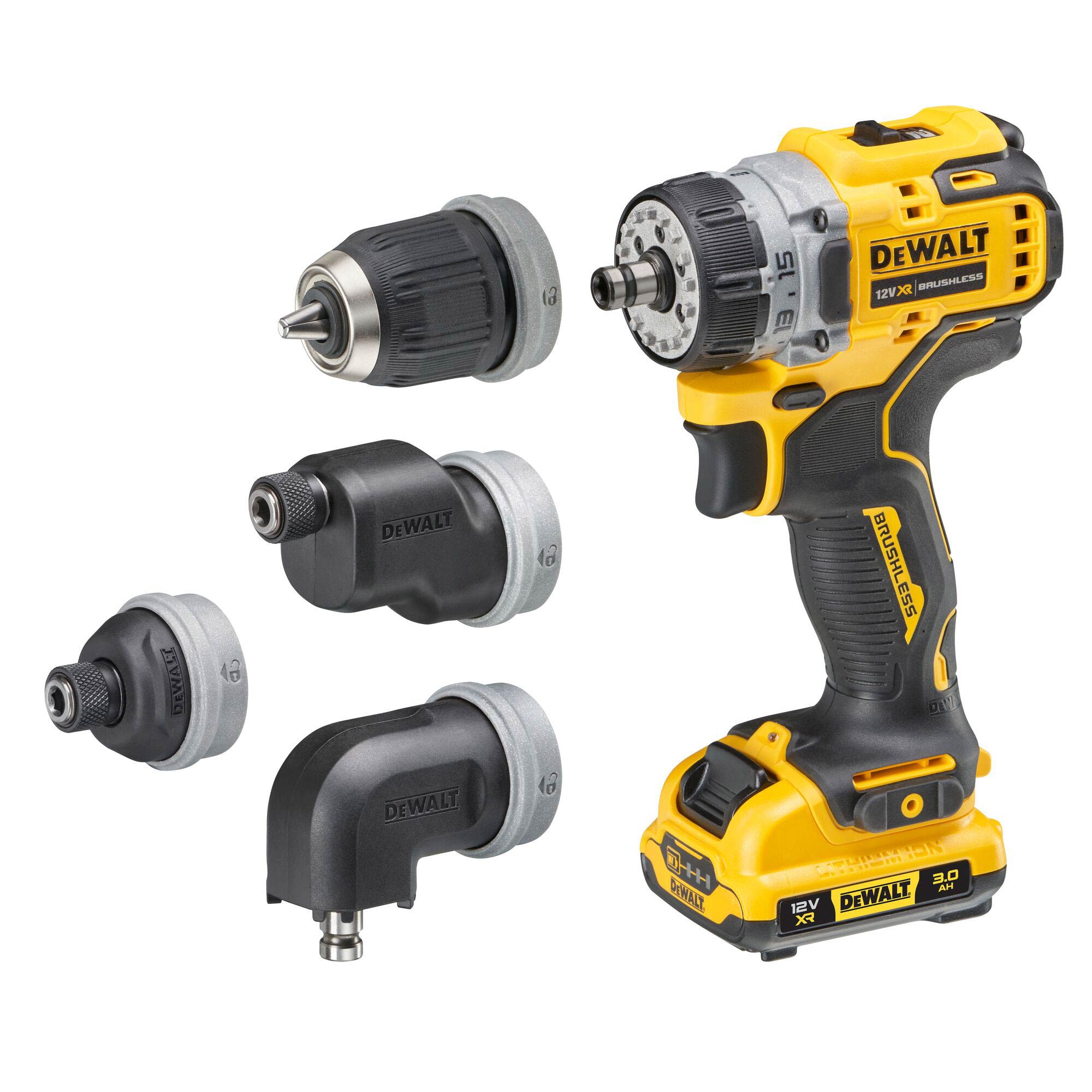 DEWALT DCD703L2T 12v Brushless Multi-Head Drill Driver with 3x3ah ...