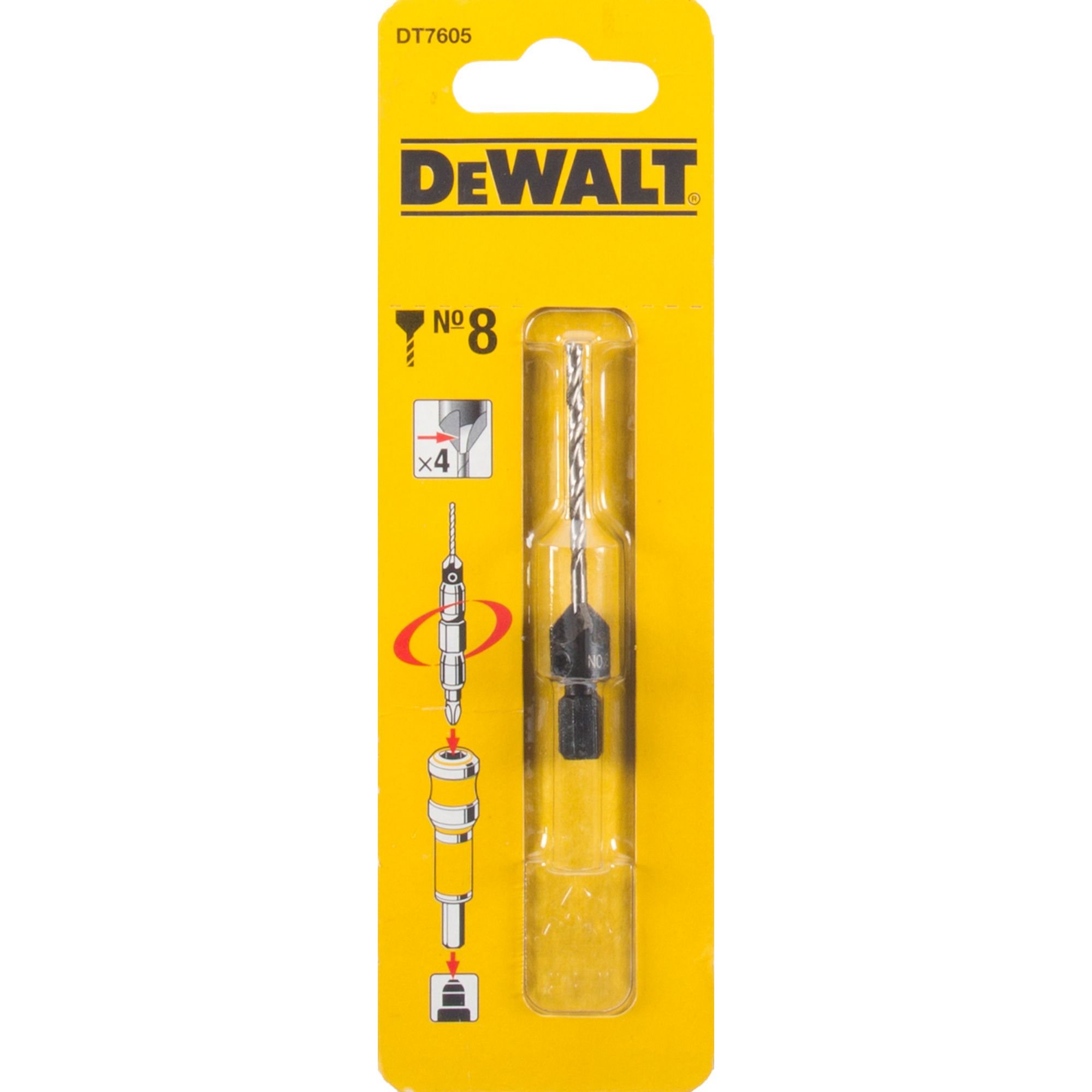DEWALT DT7605XJ No.8 Pilot Bit c/w Countersink ToolStore UK