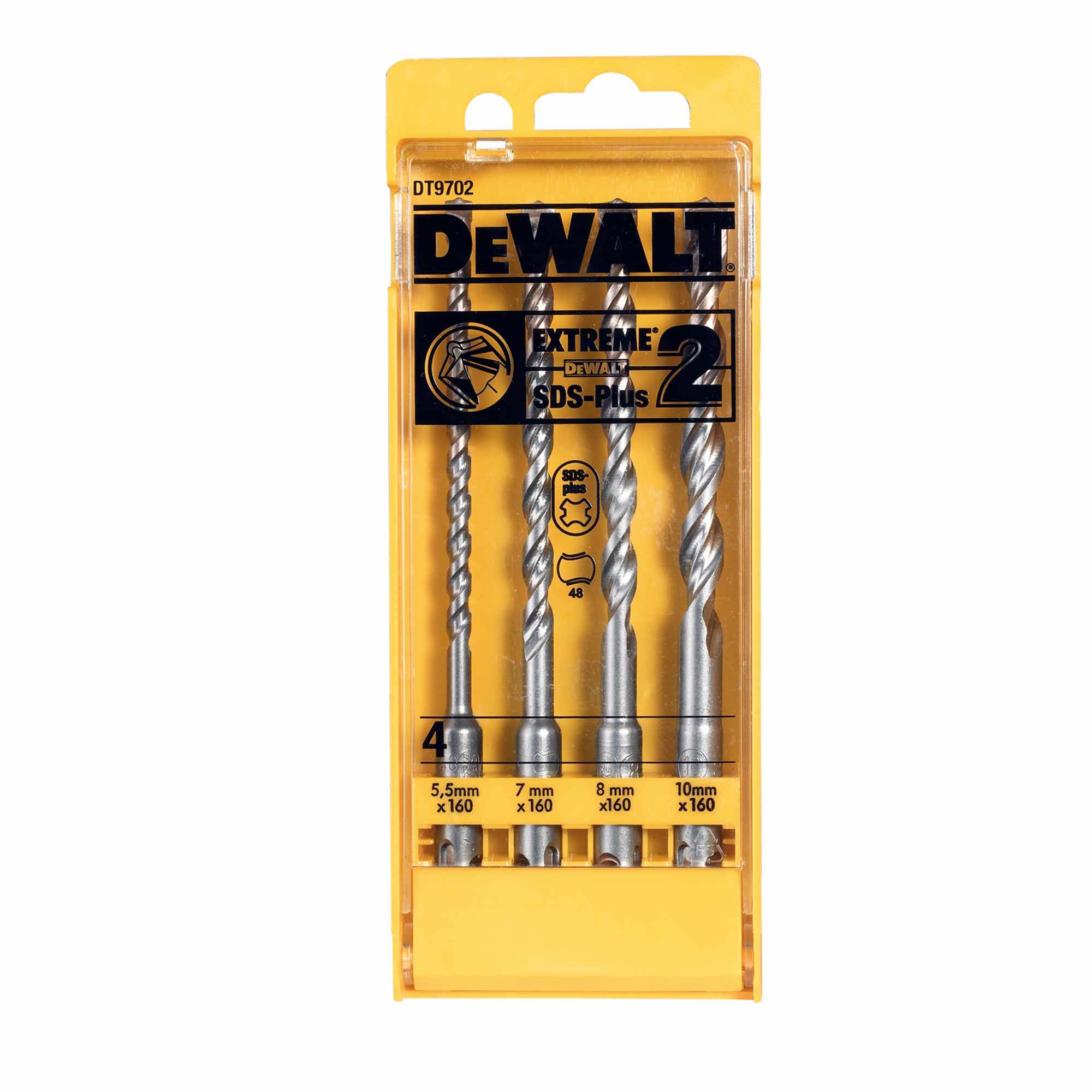 DEWALT DT9702QZ 4pc SDS+ Extreme Drill Bit Set ToolStore UK