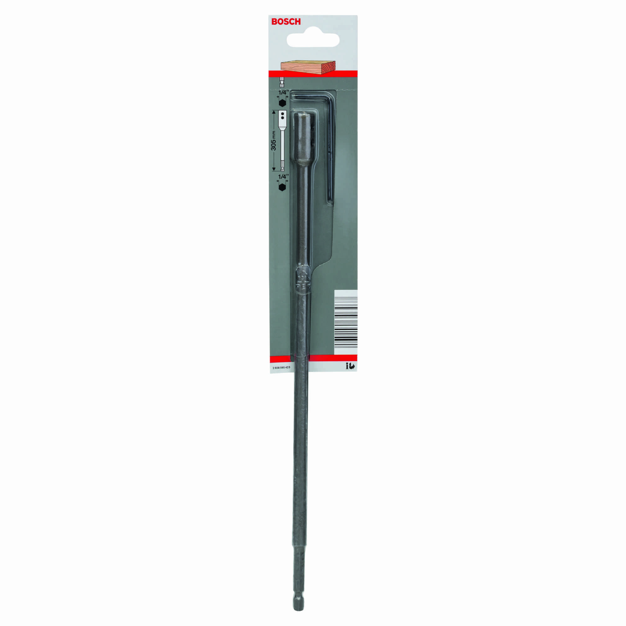 BOSCH 305 mm 1/4" hex shank extension for Self Cut Speed spade bits ToolStore UK