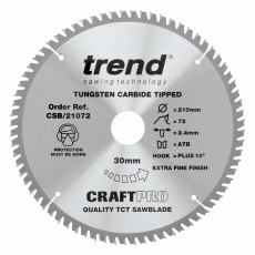 TREND CSB/21072 210mm x 30mm 72T Craft Saw Blade