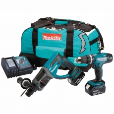 MAKITA DLX2025T 18v DHR202/DHP453 Twin Pack with 2x5ah Batteries
