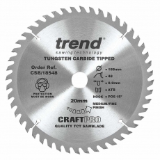 TREND CSB/18548 185mm x 20mm 48T Craft Saw Blade