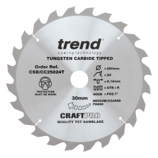 TREND CSB/CC25024T 250mm x 30mm 24T Craft Blade