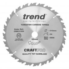 TREND CSB/31524 315mm x 30mm 24T Craft Saw Blade