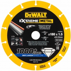 DEWALT DT40254QZ Extreme Metal 180x22.23mm Diamond Blade