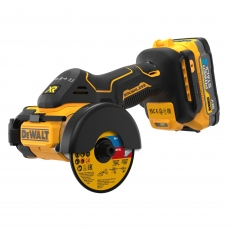 DEWALT DCS438E2T 18v Brushless Cut Off Saw with 2 x Powerstack Batteries
