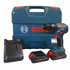 BOSCH GSB18V-55 18v Brushless Combi Drill with 2x4ah Batteries