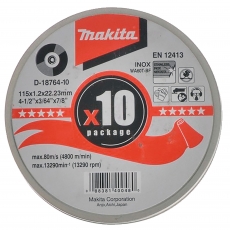 MAKITA D-18764-10 Slitting Disc - 115mm 10 pack in Tin