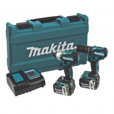 MAKITA DLX2221ST 18v DHP483/DTD155 Twin Kit with 2x5ah Batteries