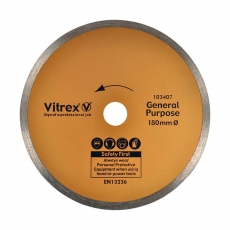 VITREX 103407 Diamond Blade - 180mm Standard