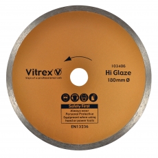 VITREX 103406 Diamond Blade - 180mm Hi-Glaze