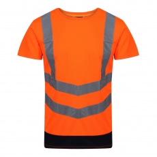 REGATTA TRS194 Pro Hi Vis T-Shirt - Orange/Navy