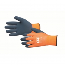 OX TOOLS Waterproof Thermal Latex Gloves