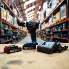 BOSCH GSB18V-45 18v Brushless Combi Drill with 2x2ah Batteries and LBoxx