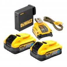 DEWALT DCB094H2 USB-C Powerstack Starter Kit with 2x5ah Batteries