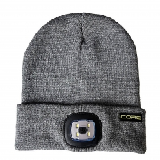 CORE LIGHTING CLB50-G Rechargeable Lighted Beanie Hat -Grey