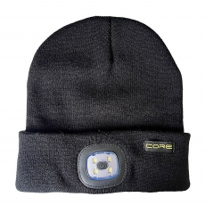 CORE LIGHTING CLB50-B Rechargeable Lighted Beanie Hat -Black