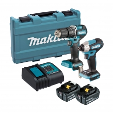 MAKITA DLX2414ST 18v DHP487/DTD157 Twin Pack with 2x5ah Batteries