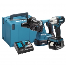 MAKITA DLX2372TJ 18v Brushless SDS Plus/Impact Wrench Twin Pack with 2x5ah Batteries