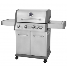 Dellonda 4+1 Burner Deluxe Gas BBQ Grill, Stainless Steel, Side Burner, Ignition