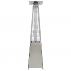 Dellonda 13kW Pyramid Gas Patio Heater 13kW Commercial/Garden Use - Stainless Steel