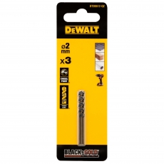 DEWALT DT20512-QZ 2mm Black Gold HSS Drill Bit 3 Pack DEWALT DT20512-QZ 2mm Black Gold HSS Drill Bit 3 Pack