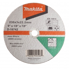 MAKITA D-18742 230mm Stone Flat Cutting Disc C30S