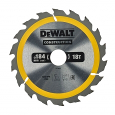 DEWALT DT1941 184x30mm 18T Construction Circular Saw Blade AC