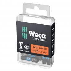 WERA 840/1 IMP DC Hex-Plus 5x25mm  Impaktor bits (10 Pack)