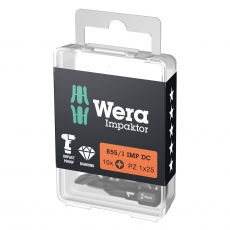 WERA 855/1 IMP DC PZ1x25mm Impaktor bits (10 Pack)