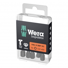 WERA 840/4 IMP DC Hex-Plus 5x50mm Impaktor bits (10 Pack)