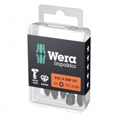 WERA 855/4 IMP DC PZ2x50mm Impaktor bits (10 Pack)