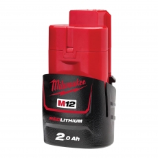 MILWAUKEE M12B2 M12 12v 2ah Red Lithium-Ion Battery