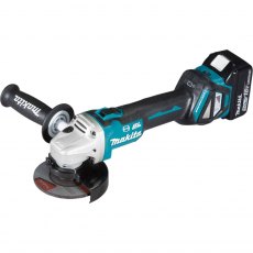 MAKITA DGA463RTJ 18v Brushless 115mm Grinder with 2x5ah Batteries