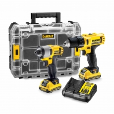 DEWALT DCK211D2T 12v Drill Driver and Impact Driver Twin Pack with 2x2ah Batteries