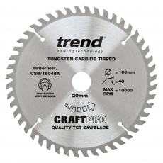 TREND CSB/16048A 160mm x 20mm 48T Craft Saw Blade