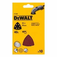 DEWALT DT3090QZ 93x93mm 40G Sanding Sheet 10pk