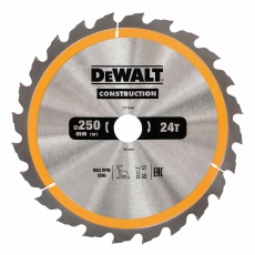 DEWALT DT1956 250x30mm 24T Construction Saw Blade
