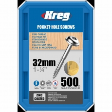 KREG SML-F125-500-INT 32mm No.7 Fine Washer Head Screws 500pk