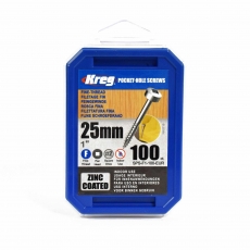KREG  SPS-F1-100-INT 25mm Fine Pan Head Screws 100pk
