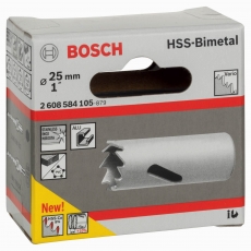 BOSCH 25 mm, 1" HSS bi-metal holesaw for standard adapters