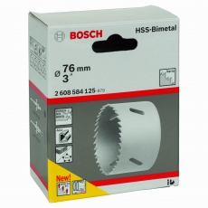 BOSCH 76 mm, 3" HSS bi-metal holesaw for standard adapters